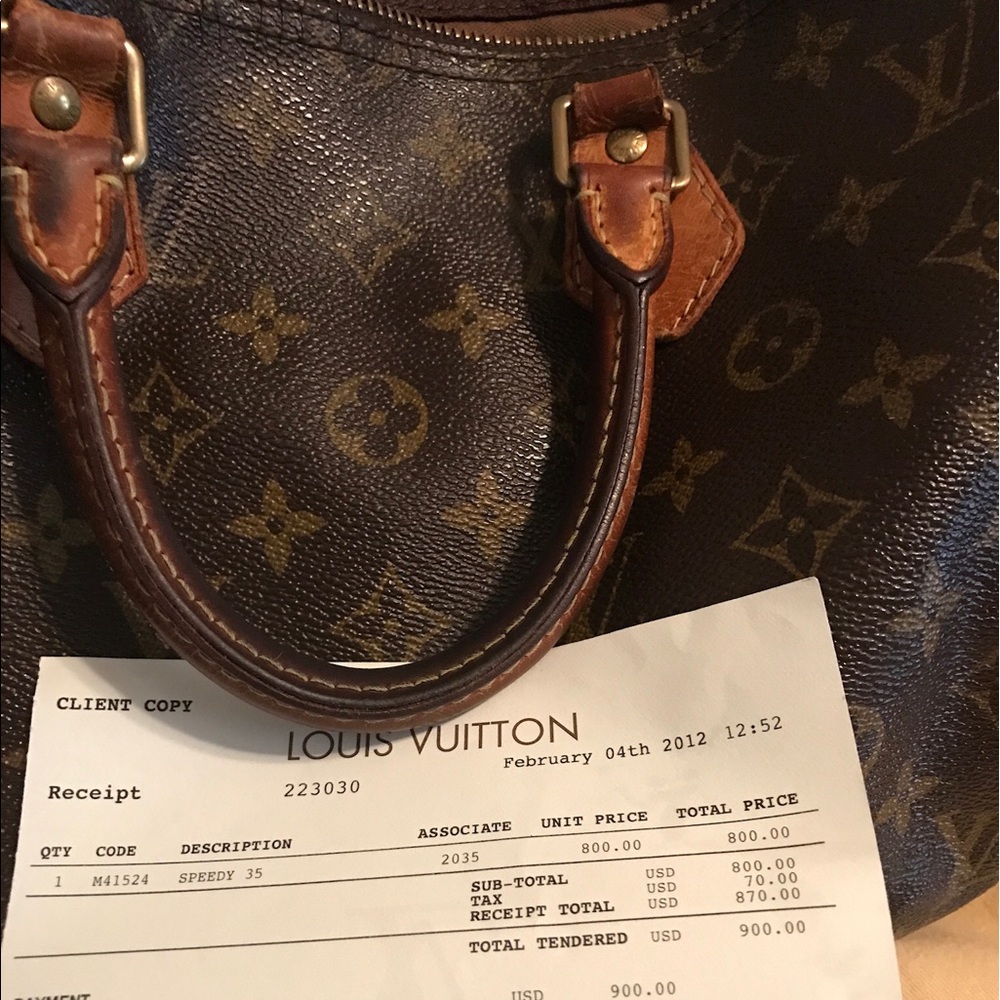 Authentic Louis Vuitton Speedy 35