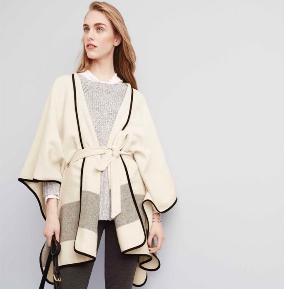 Ann Taylor Wool Poncho/ Cape Nwot