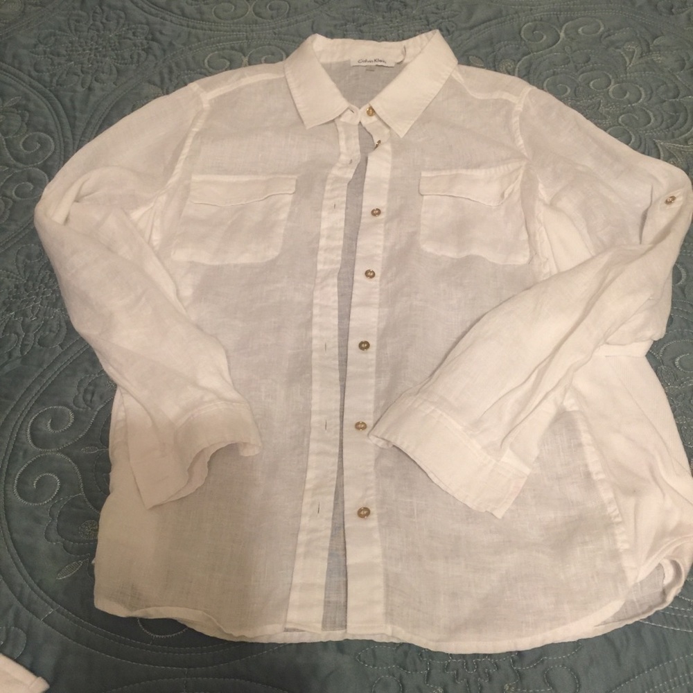 Calvin Klein Linen Blouse