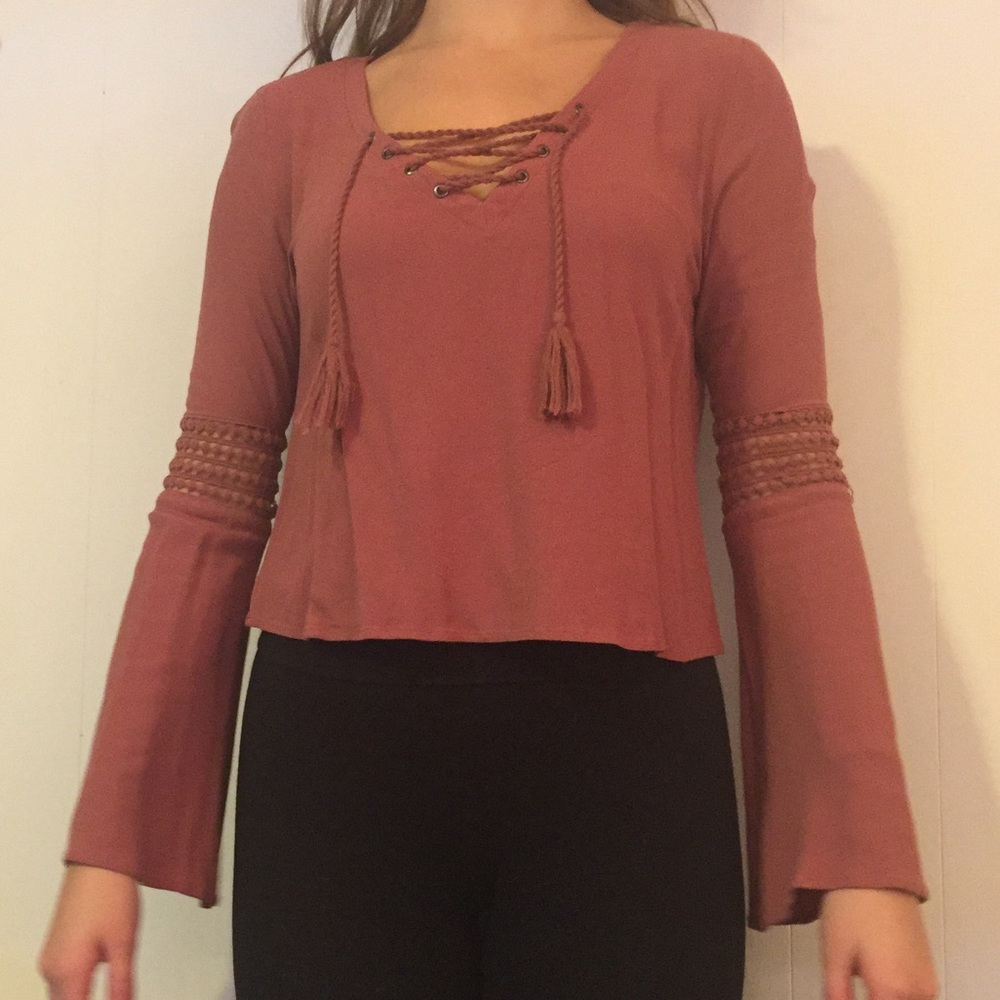 Boho mauve top! Size Small! 💓