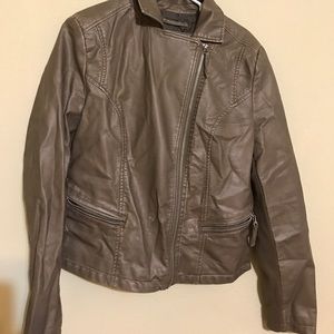 Olive leather jacket/blazer
