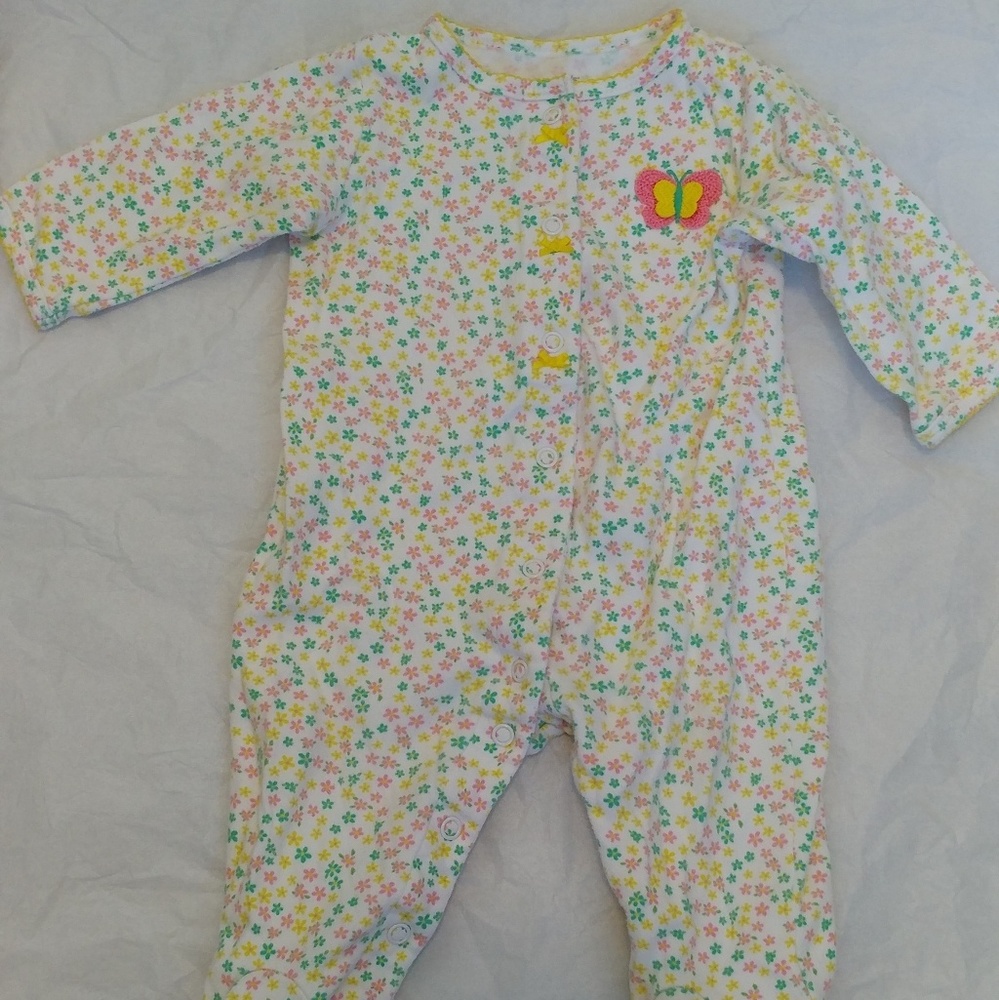 Long Sleeve Floral Footies