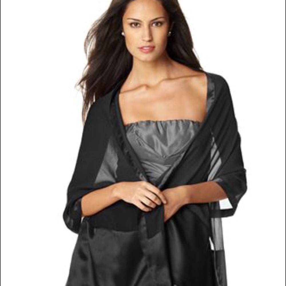 Style & Co Chiffon Satin Border Wrap