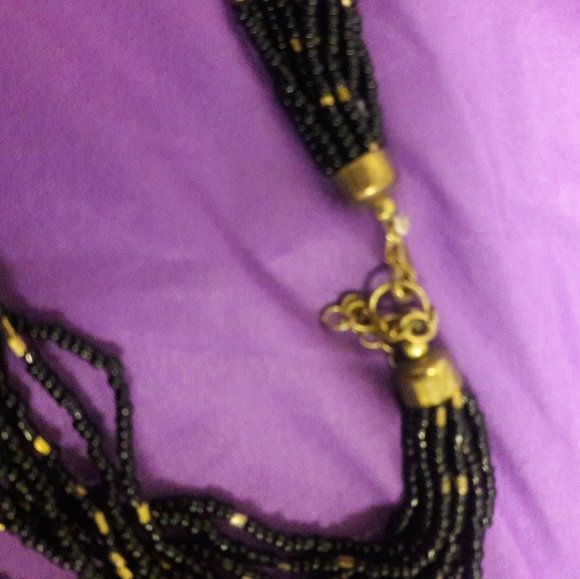 27" seed bead multi-strand necklace & bracelet - Picture 3 of 7