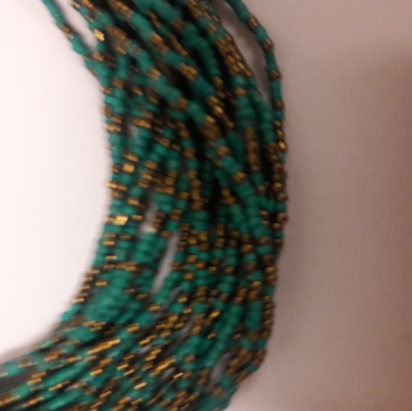 27" seed bead multi-strand necklace & bracelet - Picture 5 of 7