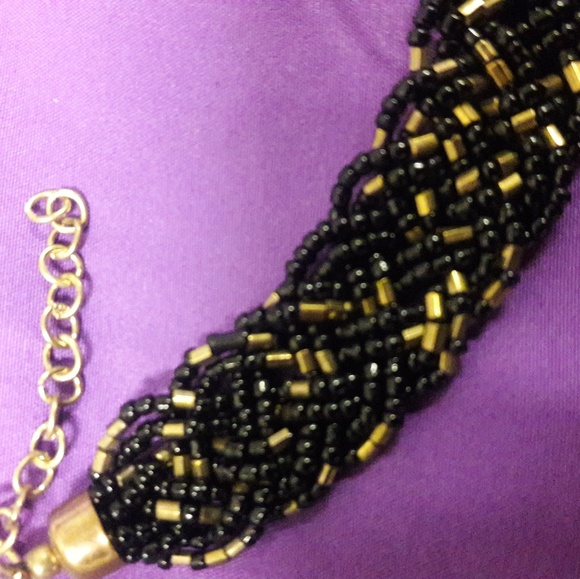 27" seed bead multi-strand necklace & bracelet - Picture 6 of 7