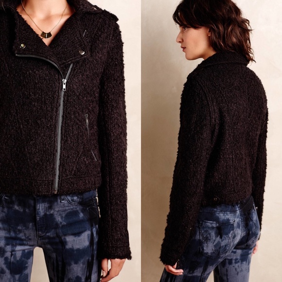 NWT Greylin Assymetrical Wool-Blend Moto Jacket - Picture 2 of 3