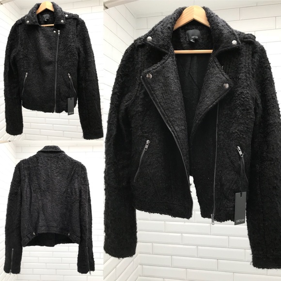 NWT Greylin Assymetrical Wool-Blend Moto Jacket - Picture 3 of 3