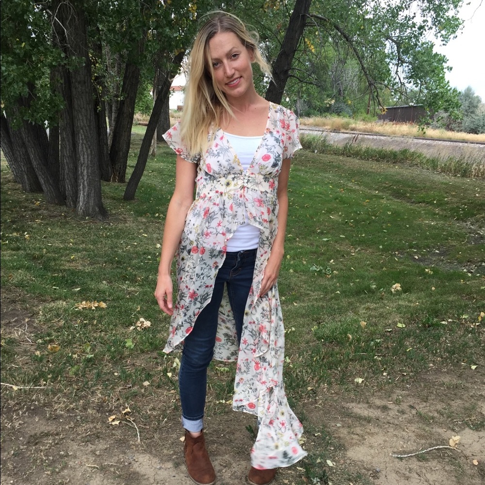 Gorgeous Floral chiffon cardigan