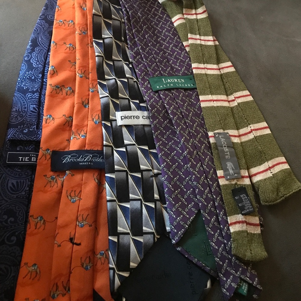 Lot of 5 Mens Ties! Brooks Brothers, And more!