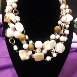 Shells, beads & stones necklace