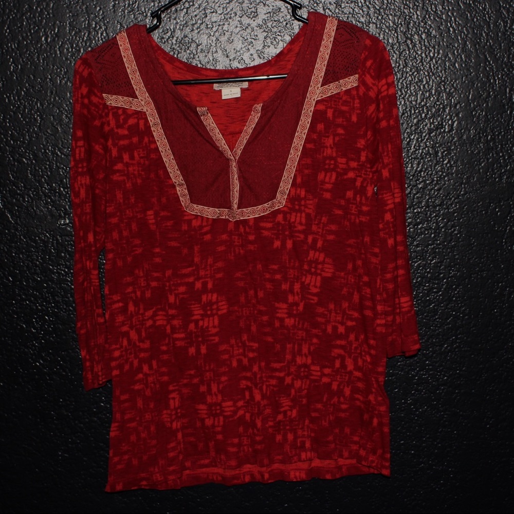 Red casual hobo shirt