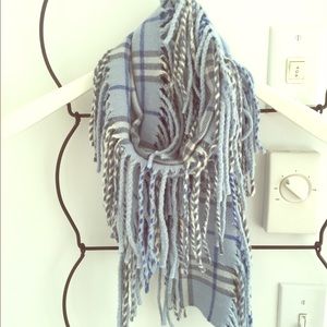 Authentic Burberry cashmere scarf blue