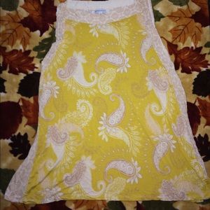 Yellow paisley tank top