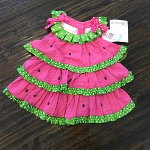 NWT Bonnie Baby Watermelon Dress - 18 mos