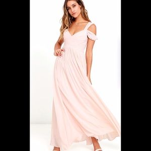 Lulu’s Make me move Blush Pink Maxi Dress
