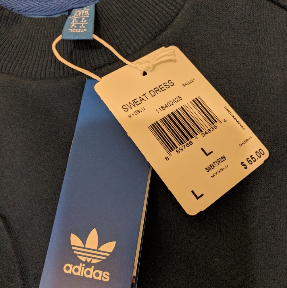 Adidas's navy blue sweater dress