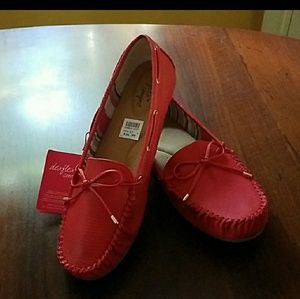 Red moccasins size 11 wide