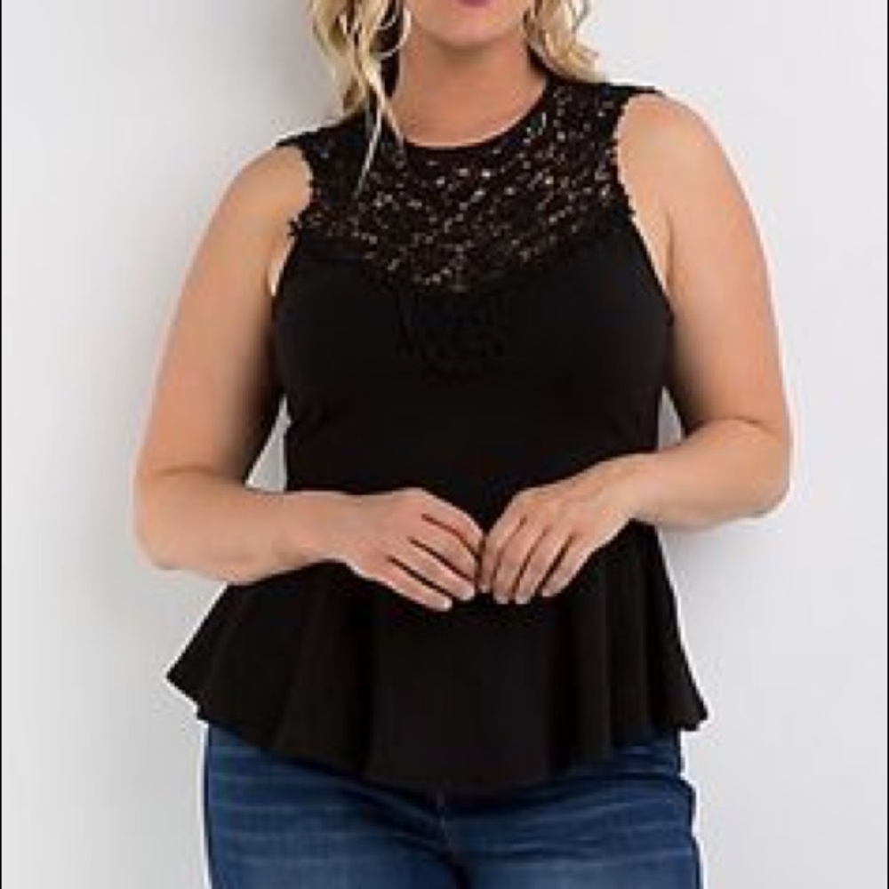Black Peplum Top