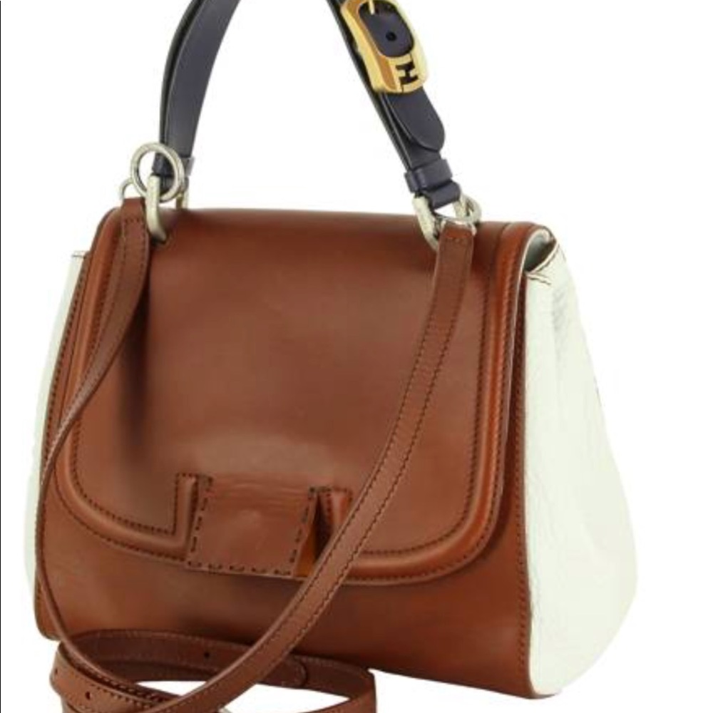 XxxSOLDxxx Fendi Leather Pequin Silvana Bag