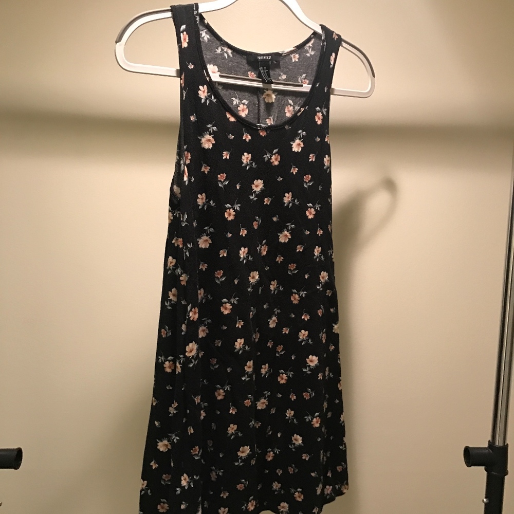 Forever 21 floral black dress
