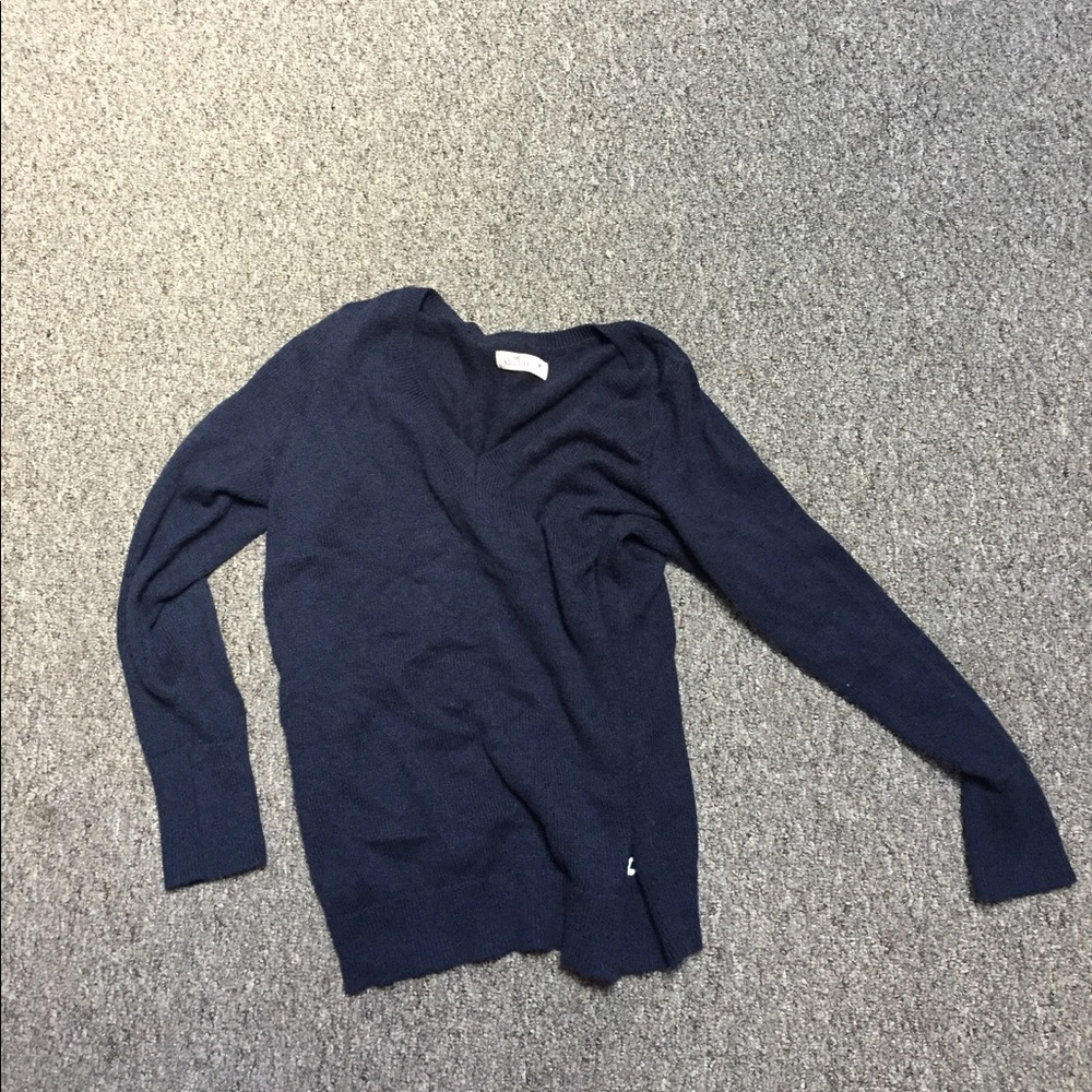 blue v neck hollister sweater