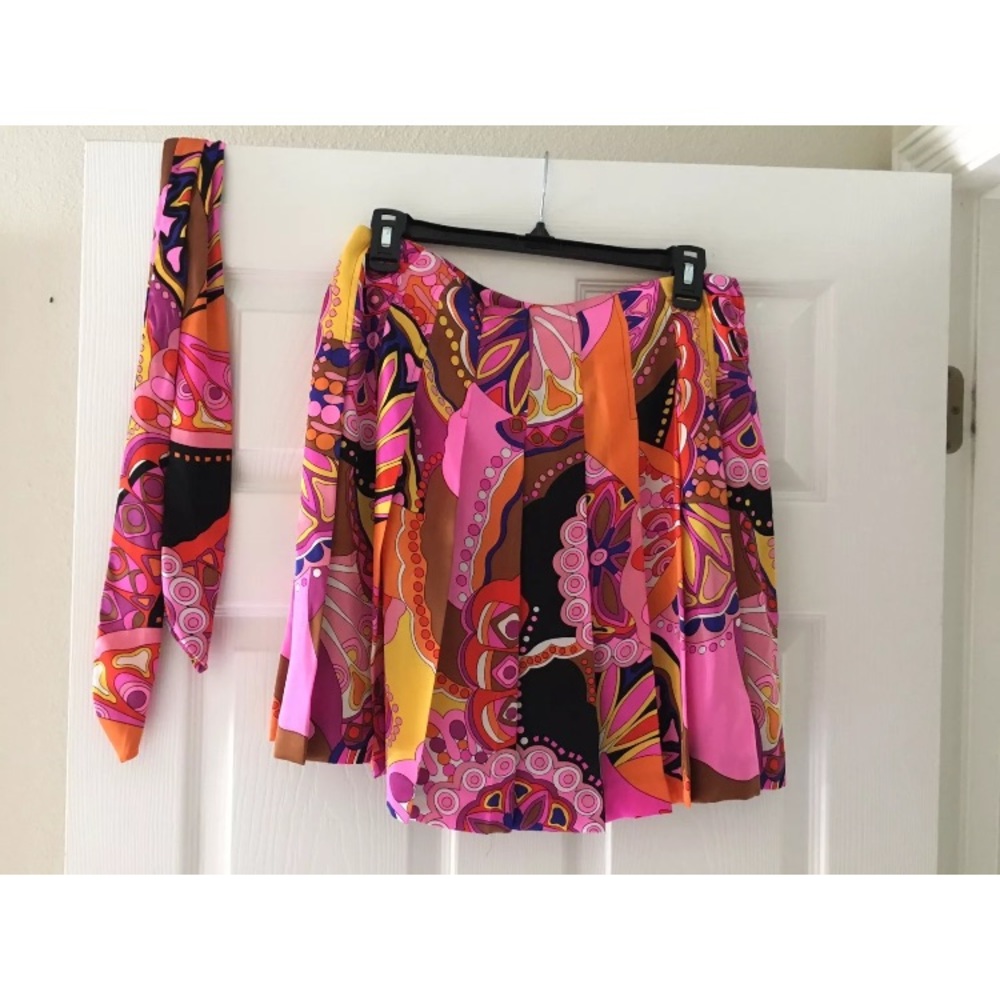 David Meister Hippie Floral Print Skirt Size 2