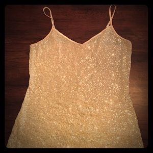 Sequin tank top by express
