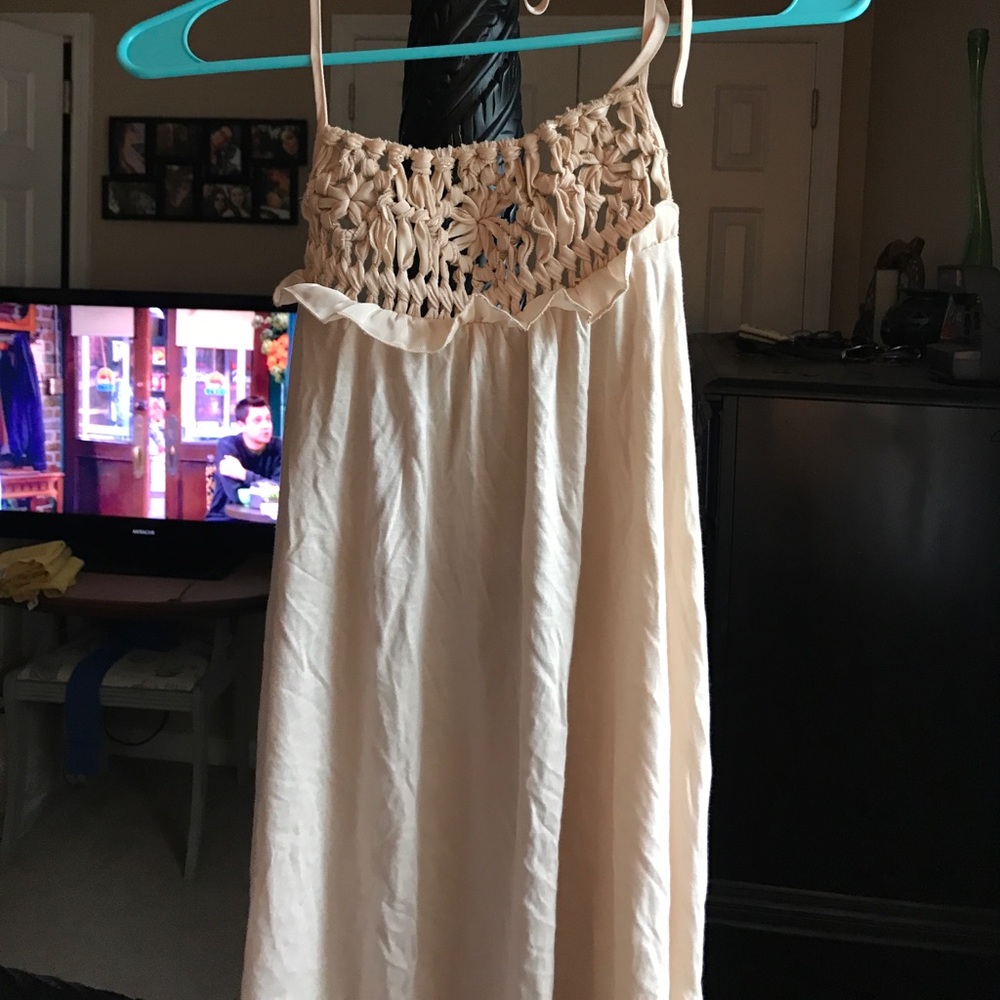 express cream woven halter top