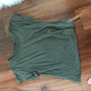 Brandy Melville army green shirt