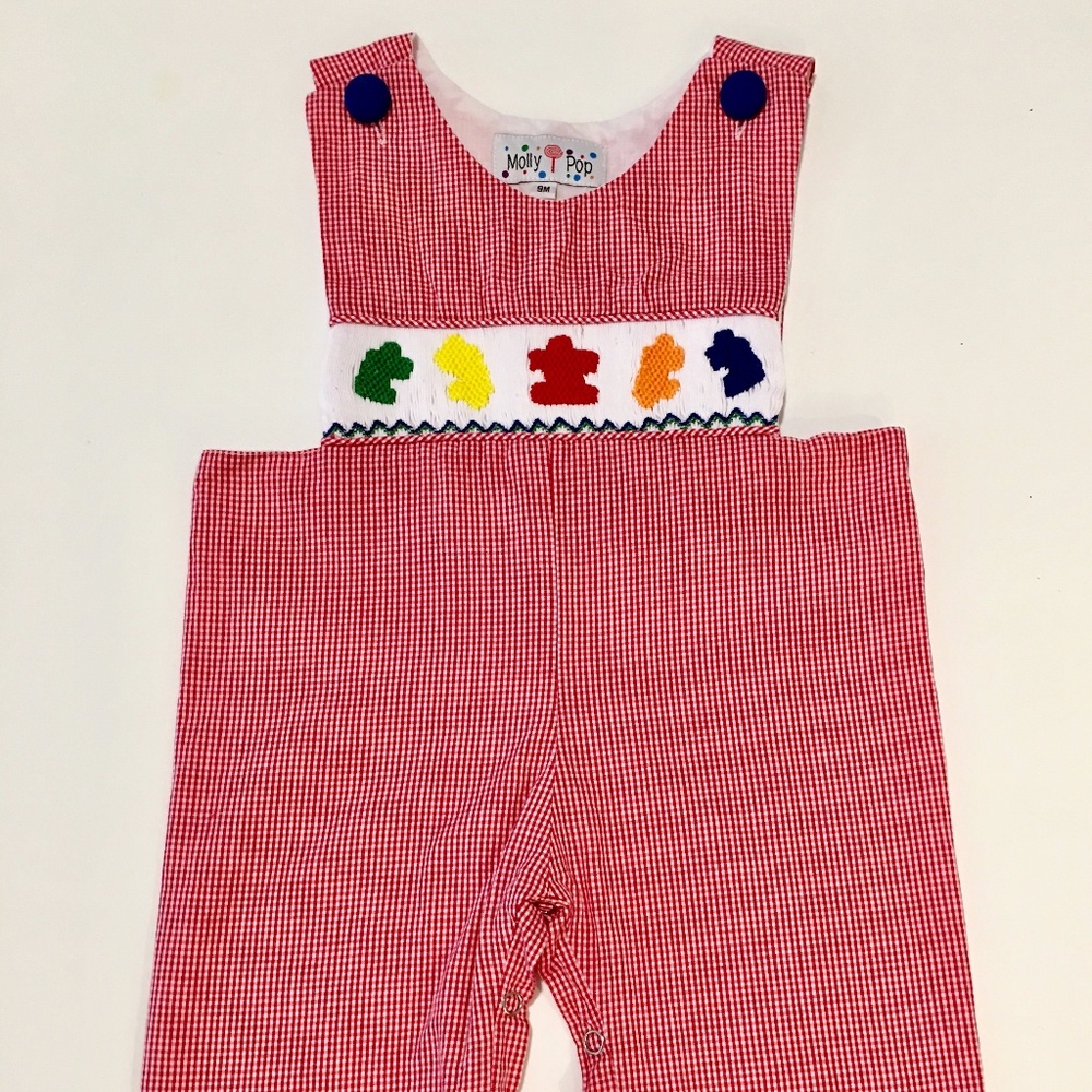 Baby Boy Red Overall Longall in 9 Months