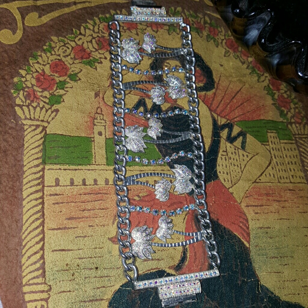 Rare Kirks Folley Palm Tree's crystals bracelet