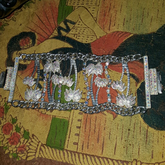 Rare Kirks Folley Palm Tree's crystals bracelet - Picture 2 of 4