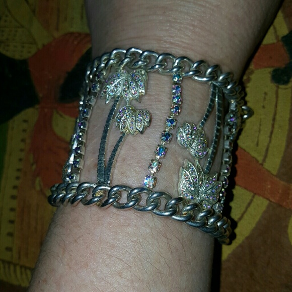 Rare Kirks Folley Palm Tree's crystals bracelet - Picture 4 of 4
