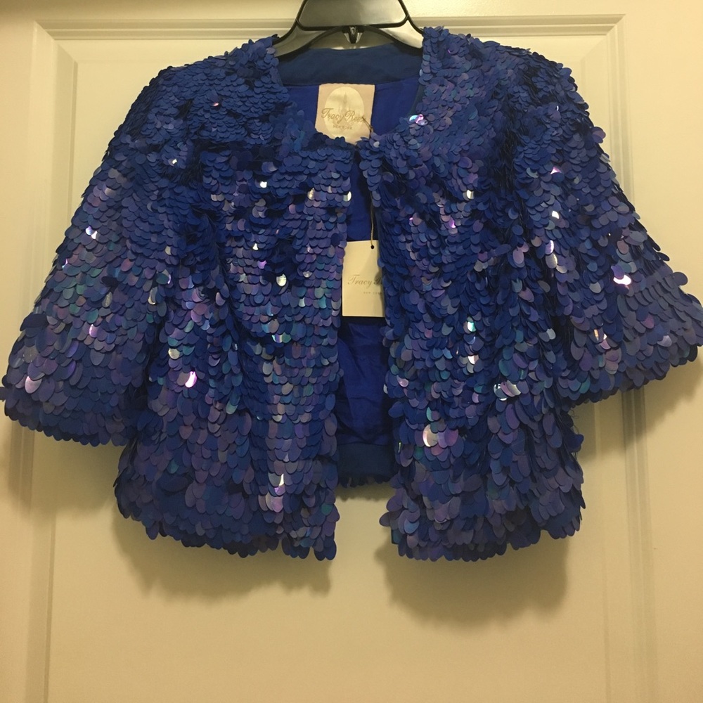 Tracy Reese Cobalt Shawl Cape