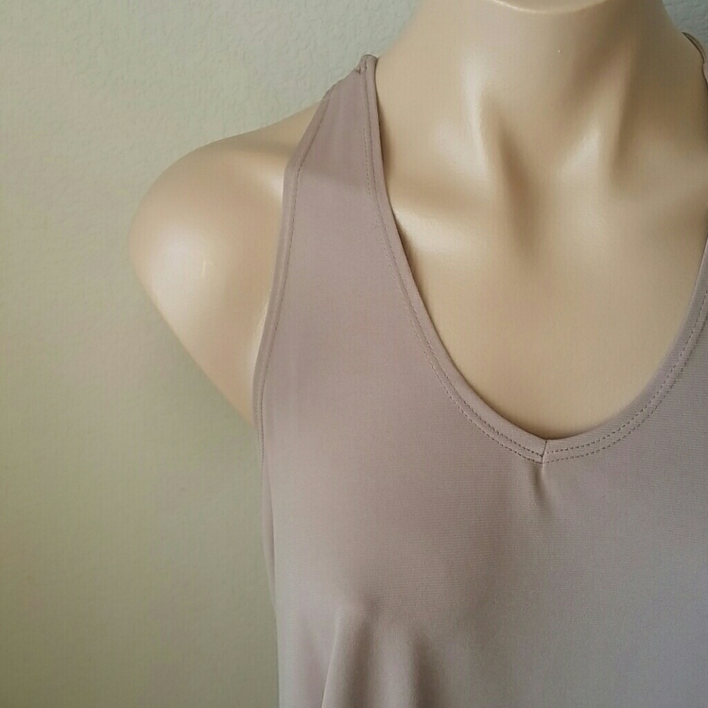 Silky Tan Racer Back Tank Top