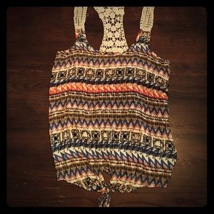 Patterned/crocheted tank top