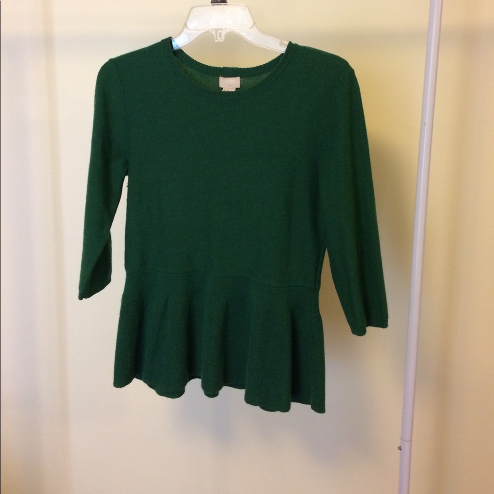 H&M green 3/4 length sleeves