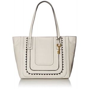 Fossil emma tote vanilla color from fossil