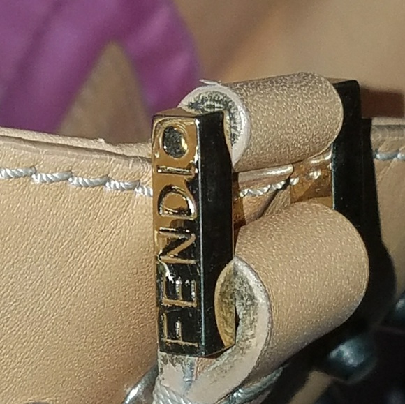 FENDI Studded Leather Tote*AMAZING*AUTHENTIC - Picture 6 of 8