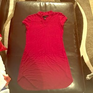 red t-shirt dress
