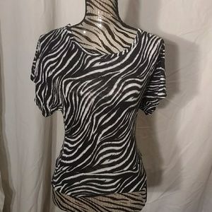 Zebra print top