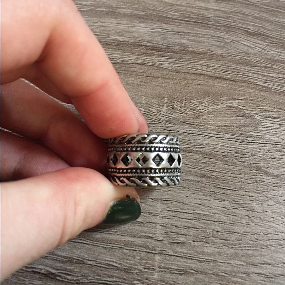 large silver ring