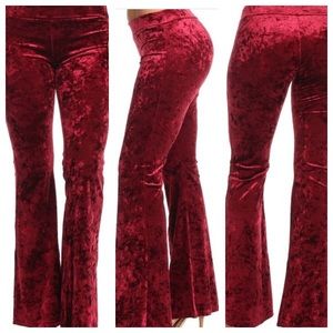Hot Trend!! Velvet Hip-Huggers with flared legs!