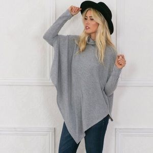 Grey Skies Poncho - SO SOFT!!