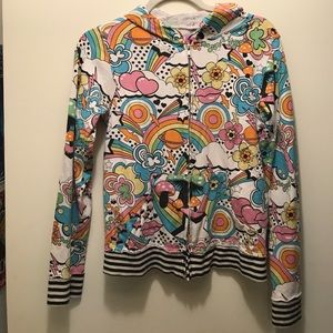 Colorful trippy zip up hoody