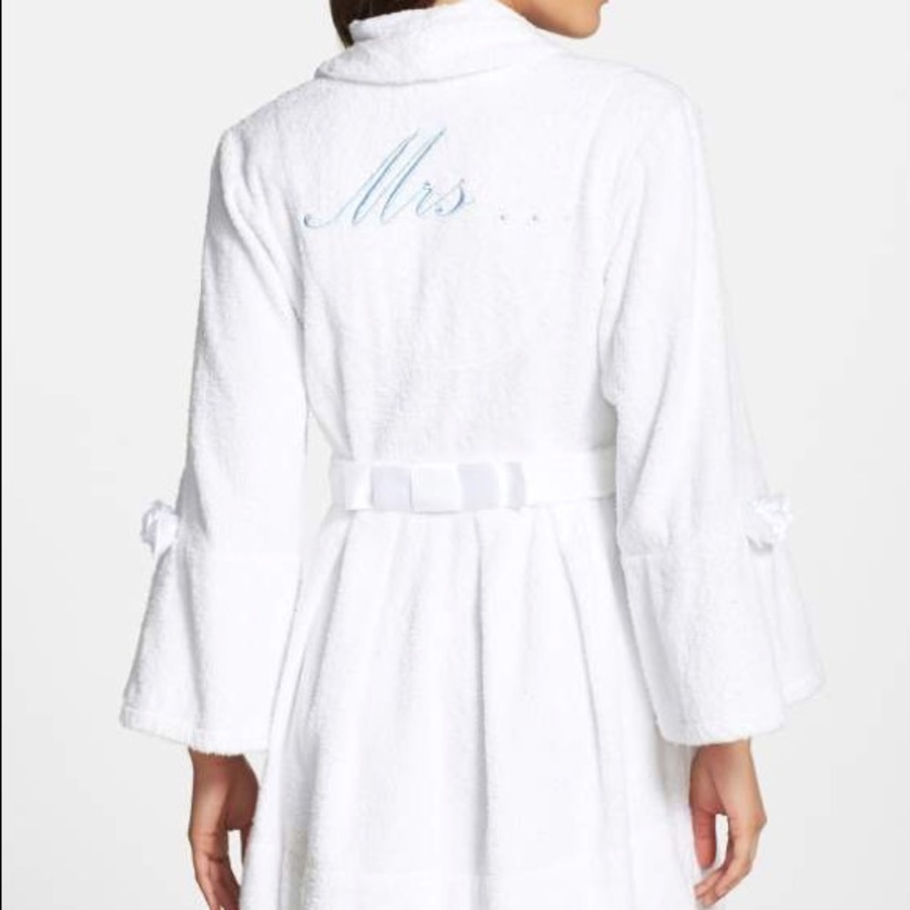 Betsy Johnson 'Mrs. I Do' WeddingBlue Terry Robe S