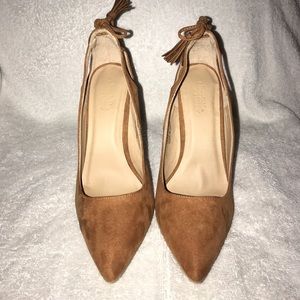 Brown Swede heels