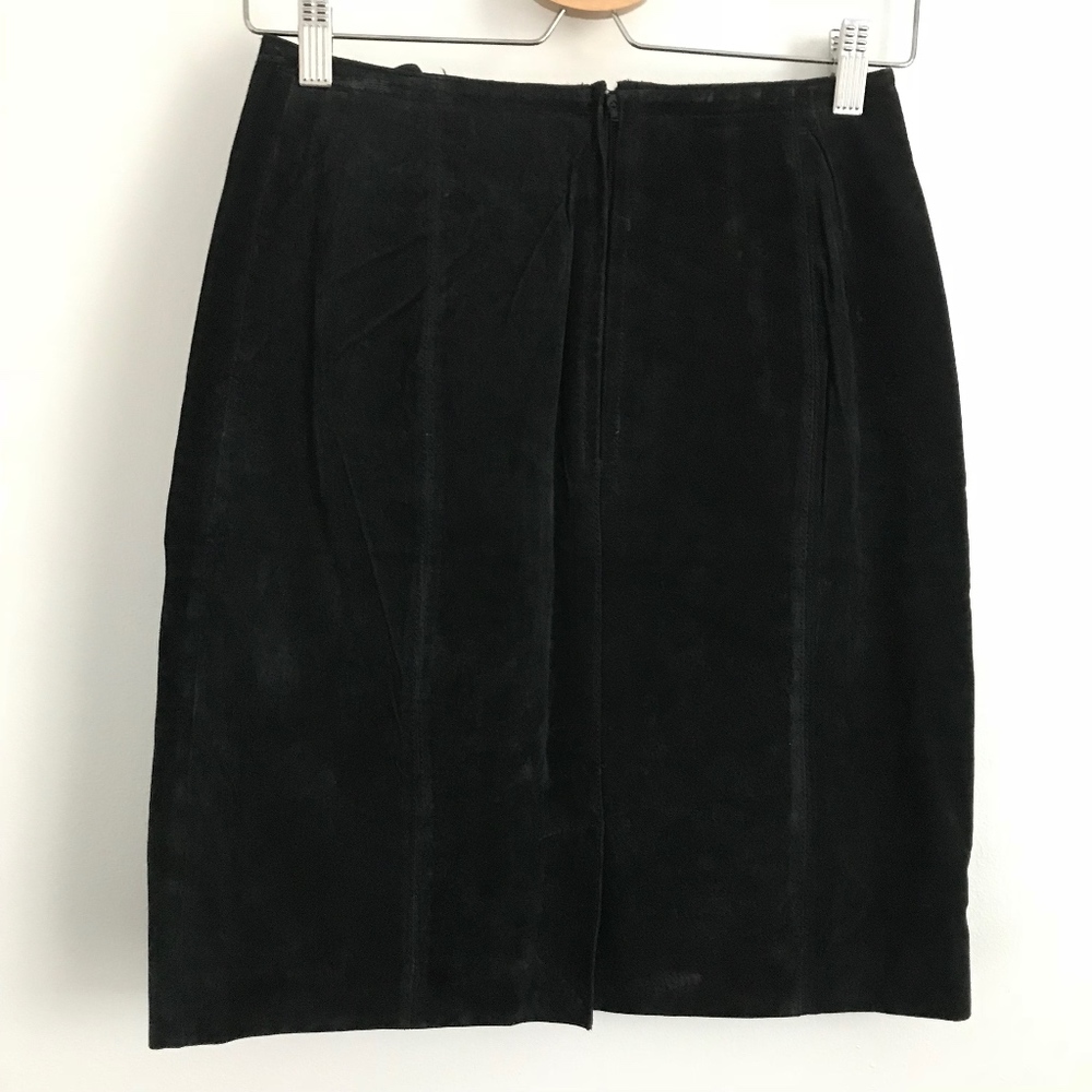 Vintage 100% Suede Leather Skirt - Picture 4 of 4
