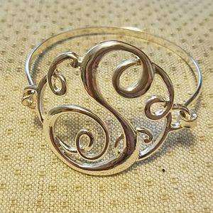 Initial S bangle bracelet